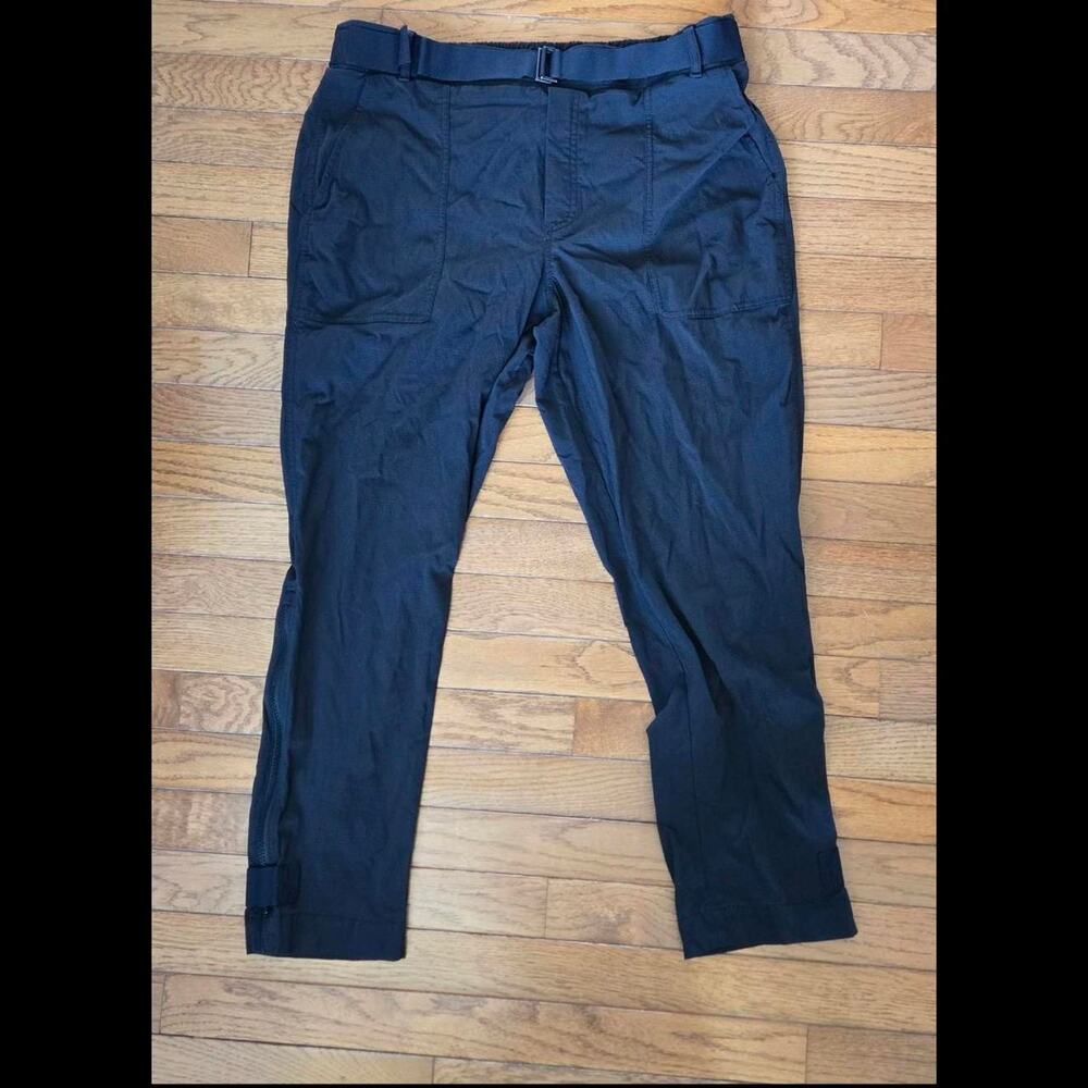 athleta trekkie pants black nylon pants with belt 14